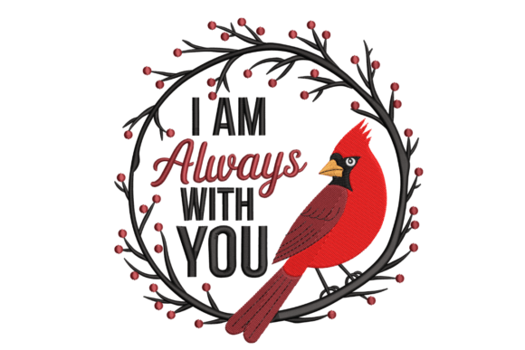 Always with You Cardinal: Crafting Meaningful Tributes Through Machine Embroidery
