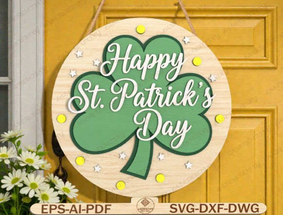 Evaluating the Happy St Patrick’s Day Round Sign SVG for DIY Decor Projects