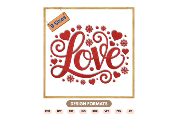 Evaluating the Love Embroidery Design for Seasonal Projects