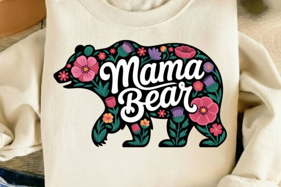 Mama Bear Floral Mother’s Day PNG