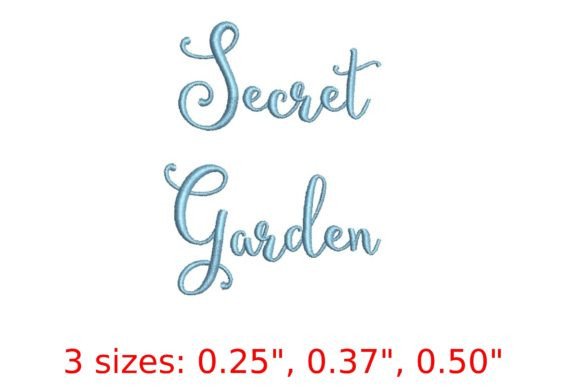 Secret Garden Embroidery Font